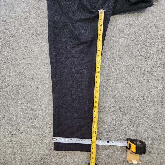 VTG Polo Ralph Lauren Pants Mens 36x28 Navy Wool Blend Pleated Dress Trouser - Picture 11 of 16